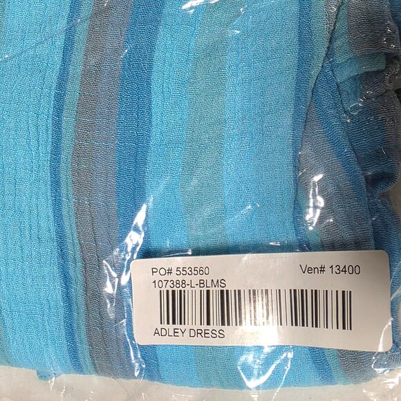 Sundance Adley Sundress Sleeveless Sz Large XL Turquoise Blue Gauze Beach $128 - Picture 12 of 15